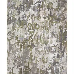 Kaleen India Olive Green Abstract Anti-Skid Polyester Carpet-49