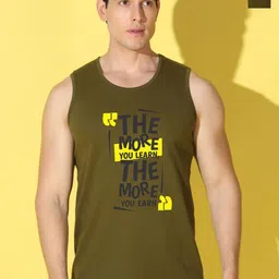 WOOSTRO Pack Of 2 Printed Combed Cotton Gym Vests VWS26(MORE OLIVE)(ALONE OLIVE)-image-89