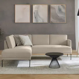 nestroots ModernElegance Beige L Shaped 5 Seater Sofa-picture-29