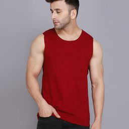 WOOSTRO Men Solid Round Neck Cotton Slim Fit T-shirt-image-7