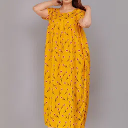 AAKARSHANA CREATION Women Printed Pure Cotton Maxi Nightdress-picture-17