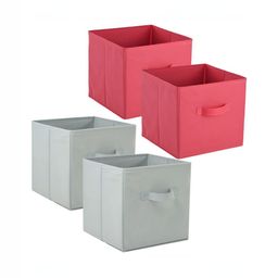 Aura Pink Set of 4 Regular Drawer Organiser Organisers-56