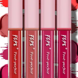 FOPE Pout Perfect Set Of 4 Long Lasting Matte Liquid Lipstick - 4ml Each -04-05-09-12-14