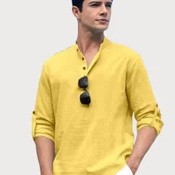 LIFE ROADS Men Asymmetric Kurta-picture-42