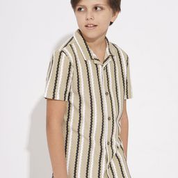 Jack & Jones Junior Boys Opaque Striped Casual Shirt-picture-1