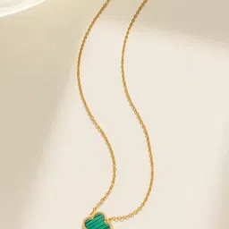 SALVE Gold-Plated Floral Pendants with Chains-25