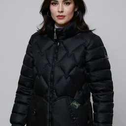 Mast & Harbour Stand Collar Quilted Jacket-picture-0