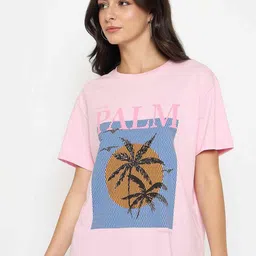 Madame Women Graphic Printed Cotton Top-image-7