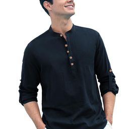 APEKTRA Slim Fit Band Collar Full Sleeves Short Kurta-image-96