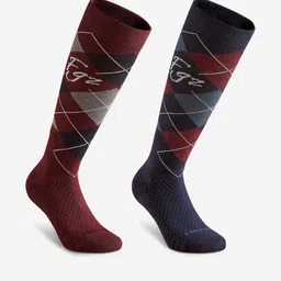 FOUGANZA By Decathlon Men Pack Of 2 Patterned Knee-Length Socks-30