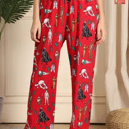 TAG 7 Pack Of 2 Printed Cotton Mid-Rise Lounge Pants-image-90