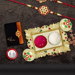 DeoDap 4 pieces Unisex Rakhi gift set-image-28