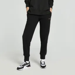 Women Solid Black Track Pants-image-57