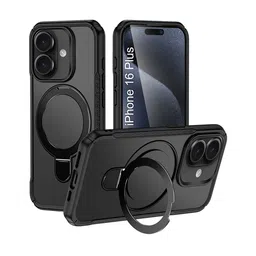 Luxury Kase Shockproof Cover with 360 Rotating Kickstand iPhone 16 Plus Back Case-image-80