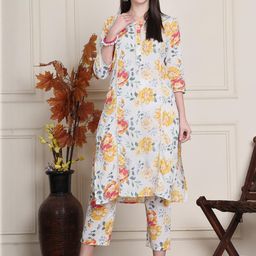 JABAMA Cotton Printed Casual Kurta pant Set-picture-23