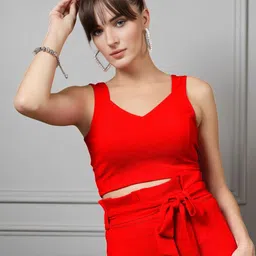 OOMPH! FACTOR Sweetheart Neck Fitted Crop Top-picture-3