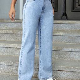 PWTI Women Jean Boyfriend Fit High-Rise Heavy Fade Stretchable Jeans-image-105
