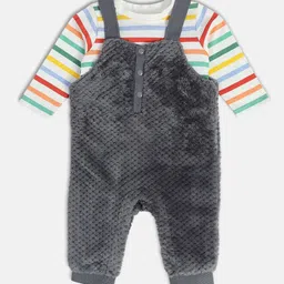 MINI KLUB Infant Boys Striped Dungaree With T-Shirt-61