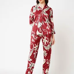 ESTERIA Printed Shirt Tie With Trousers Co-Ords-image-4