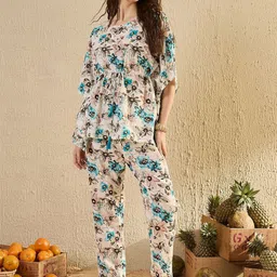 SANSKRUTIHOMES Cotton Printed Round Neck Night Suit-picture-4