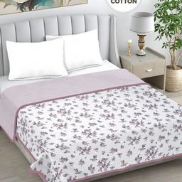 Myntra Elegant Homes Coffee Brown Printed Cotton AC Room Reversible Double Bed Dohar-image-30