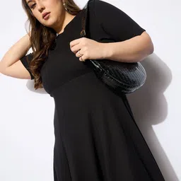 SASSAFRAS Curve Fit & Flare Midi Dress-image-23