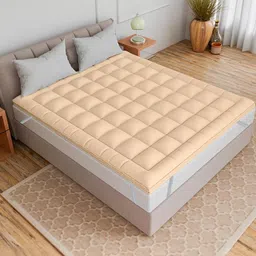Doristyle Beige Cotton Solid Water Resistant Mattress Protector-picture-42