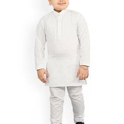 Arshia Fashions Boys Embroidered Regular Thread Work Kurta with Pyjamas-34