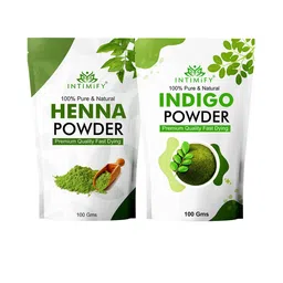 INTIMIFY Set Of 2 Pure & Natural Henna & Indigo Powder - 100 g Each-15