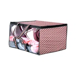 Stylista Pink & Beige Printed Multi-Utility Wardrobe Waterproof Core Organiser-12