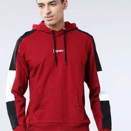 HIGHLANDER Men Colourblocked Hooded Pullover Sweatshirt-image-30