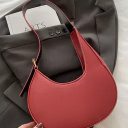 LULU & SKY PU Structured Hobo Bag With Tasselled image 3