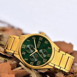 CARLOS PHILIP Men Brass Dial & Stainless Steel Straps Analogue Watch Element RSG 17 Green-image-92