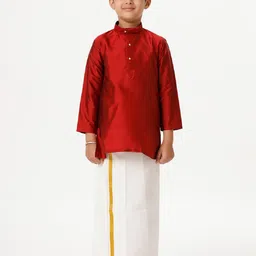 Ramraj Kids Kurta with Gold Zari Dhoti-image-56