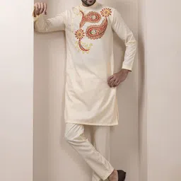 DEVOILER Men Ethnic Motifs Printed Regular Kurta with Pyjamas-54