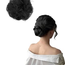 VIEWS Halo Curly Bun Hair Extension - Black-image-96