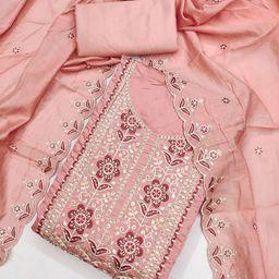 Panzora Women Embroidered Unstitched Dress Material-picture-43