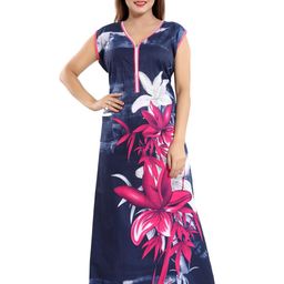 Inner Beats Women Blue Nightdress-image-119