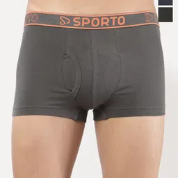 Sporto by Macho Pack Of 3 Men Short Trunks Sprto_M1022-CH(1)-N(1)-Olv(1)-L-CH_N_Olv-picture-30