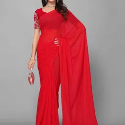 DHRUTI CREATION Pure Georgette Saree-picture-56
