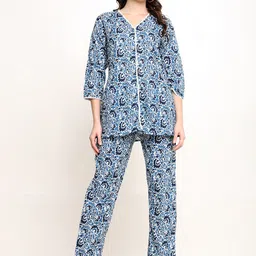 CORDSET Printed Pure Cotton Top & Trousers Co-Ords-image-36