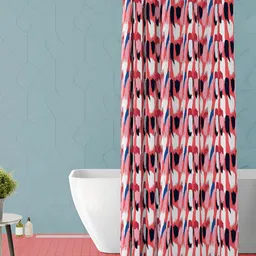 ArtzFolio Pink & Red Printed Waterproof Shower Curtain-image-82