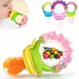 atipriya Silicone Food Nibbler for Fruit and Veggie with Rattle Handle Feeder image 3