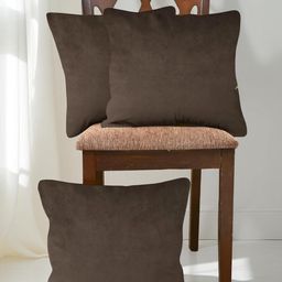 IVAZA Unisex Coffee Brown Cushion Covers-image-45