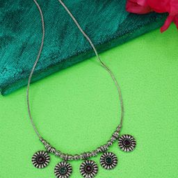 GRIIHAM Silver Oxidised Exclusive Designer Necklace Chain-image-56