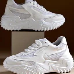 Stylestry Girls White Synthetic Sneakers-image-8