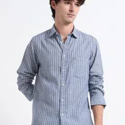 MARTIN SMITH Men Comfort Striped Casual Shirt-picture-43