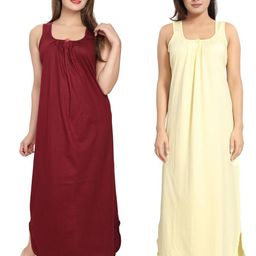 Inner Beats Pack Of 2 Cotton Blend Nightdress-picture-1