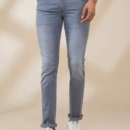 Park Avenue Men Cotton Slim Fit Low-Rise Light Fade Jeans-image-47