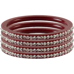 Vidhya Kangan Red Plastic Bangles-image-33